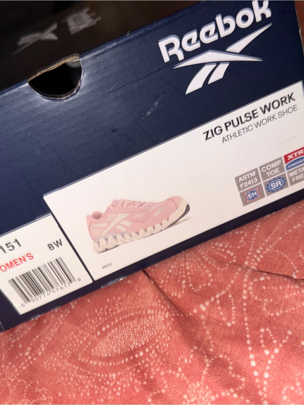 Reebok Zig Pulse Work Women's Pink Athletic Shoe brand new never worn